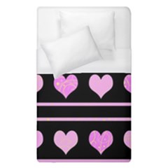 Pink Harts Pattern Duvet Cover (single Size) by Valentinaart