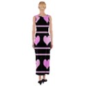 Pink harts pattern Fitted Maxi Dress View2