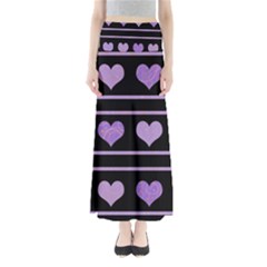 Purple Harts Pattern Maxi Skirts by Valentinaart