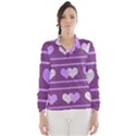 Purple harts pattern 2 Wind Breaker (Women) View1