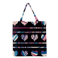 Colorful Harts Pattern Grocery Tote Bag by Valentinaart