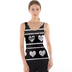 Elegant Harts Pattern Tank Top