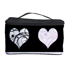 Elegant Harts Pattern Cosmetic Storage Case by Valentinaart