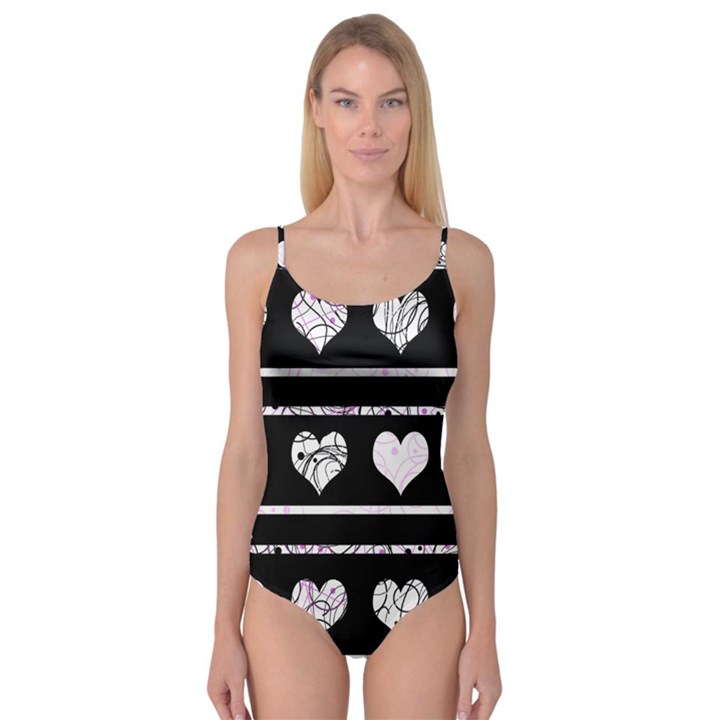 Elegant harts pattern Camisole Leotard 