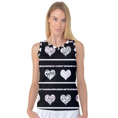 Elegant Harts Pattern Women s Basketball Tank Top by Valentinaart