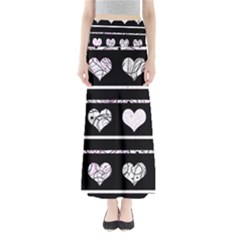 Elegant Harts Pattern Maxi Skirts by Valentinaart