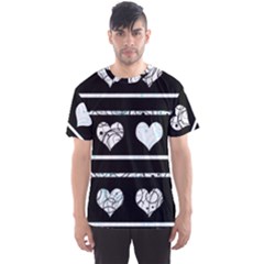 Elegant Harts Pattern Men s Sport Mesh Tee