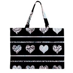 Elegant Harts Pattern Zipper Mini Tote Bag by Valentinaart