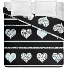 Elegant Harts Pattern Duvet Cover Double Side (king Size) by Valentinaart