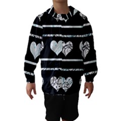 Elegant Harts Pattern Hooded Wind Breaker (kids) by Valentinaart