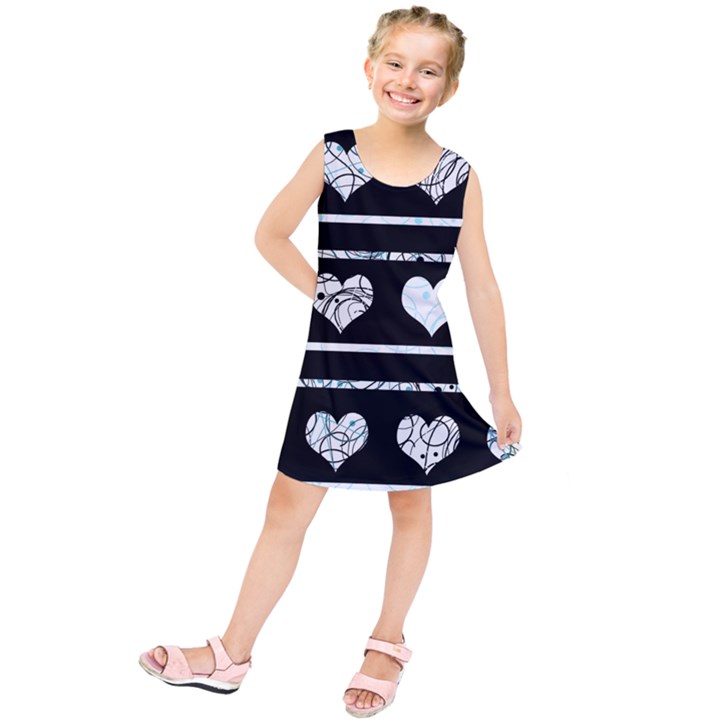 Elegant harts pattern Kids  Tunic Dress