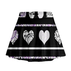 Elegant Harts Pattern Mini Flare Skirt by Valentinaart