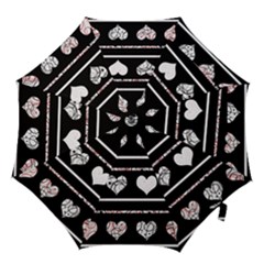 Elegant Harts Pattern Hook Handle Umbrellas (large)