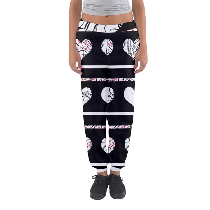 Elegant harts pattern Women s Jogger Sweatpants