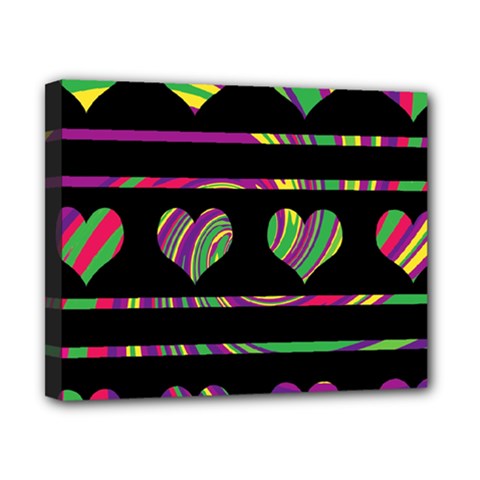 Colorful Harts Pattern Canvas 10  X 8  by Valentinaart