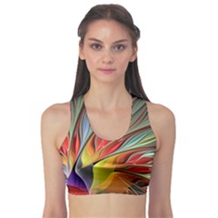 Fractal Bird Of Paradise Sports Bra by WolfepawFractals