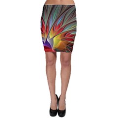 Fractal Bird Of Paradise Bodycon Skirt by WolfepawFractals