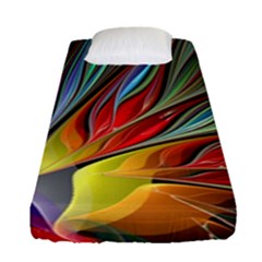 Fractal Bird Of Paradise Fitted Sheet (single Size)