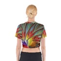 Fractal Bird of Paradise Cotton Crop Top View2