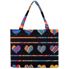 Colorful Harts Pattern Mini Tote Bag by Valentinaart