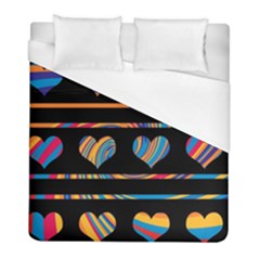 Colorful Harts Pattern Duvet Cover (full/ Double Size) by Valentinaart