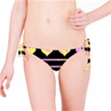 Pink and yellow harts pattern Bikini Bottom View1