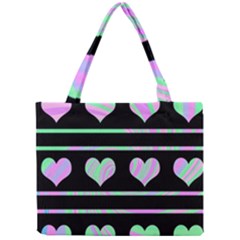 Pastel Harts Pattern Mini Tote Bag by Valentinaart