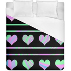 Pastel Harts Pattern Duvet Cover (california King Size)