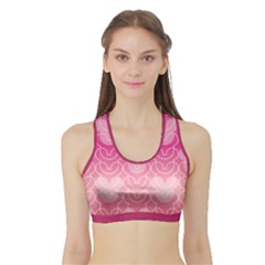 Pink Sports Bra With Border