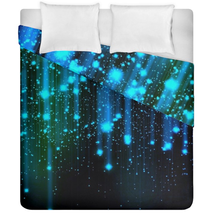 Abstract Stars Falling Duvet Cover Double Side (California King Size)