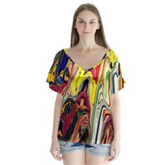 Splash Flutter Sleeve Top by Ronaldfremeth