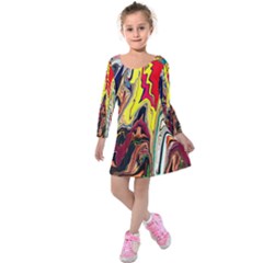 Splash Kids  Long Sleeve Velvet Dress