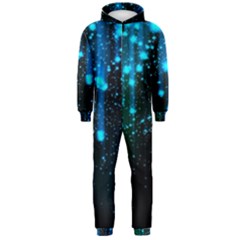 Abstract Stars Falling Wallpapers Hd Hooded Jumpsuit (men)  by Brittlevirginclothing