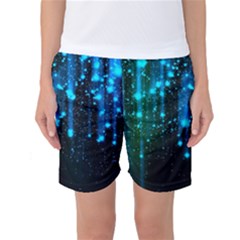 Abstract Stars Falling Wallpapers Hd Women s Basketball Shorts by Brittlevirginclothing