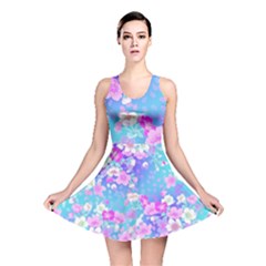 Colorful Pastel  Flowers Reversible Skater Dress by Brittlevirginclothing