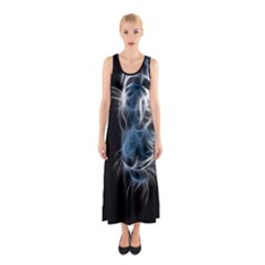 Ghost Tiger Sleeveless Maxi Dress by Brittlevirginclothing