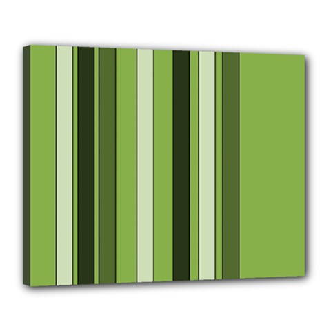 Greenery Stripes Pattern 8000 Vertical Stripe Shades Of Spring Green Color Canvas 20  X 16  by yoursparklingshop