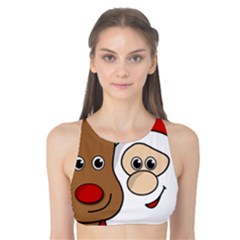 Rudolph And Santa Selfie Tank Bikini Top by Valentinaart