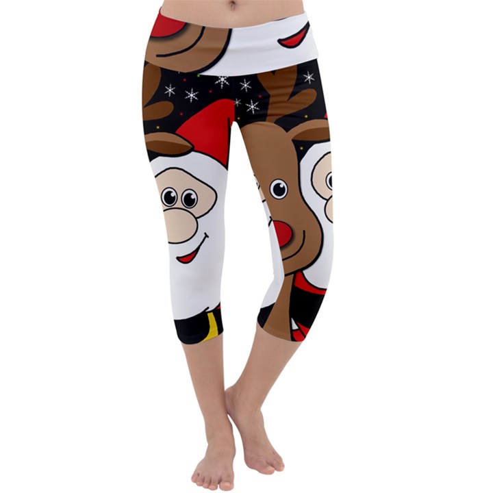 Xmas selfie Capri Yoga Leggings