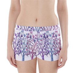 Magical Pastel Trees Boyleg Bikini Wrap Bottoms by Valentinaart