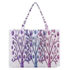 Magical Pastel Trees Medium Zipper Tote Bag by Valentinaart