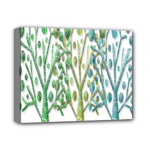 Magical Green Trees Deluxe Canvas 14  X 11  by Valentinaart