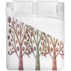 Magical Autumn Trees Duvet Cover (california King Size) by Valentinaart