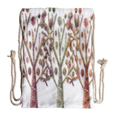 Magical Autumn Trees Drawstring Bag (large) by Valentinaart