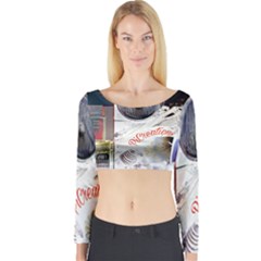 Picreations V Long Sleeve Crop Top by PiCreations