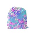 colorful pastel flowers  Drawstring Pouches (Large)  View2