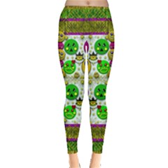 Smile And The Whole World Smiles With You Leggings  by pepitasart