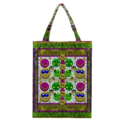 Smile And The Whole World Smiles With You Classic Tote Bag by pepitasart