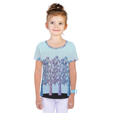 Blue Magical Hill Kids  One Piece Tee by Valentinaart