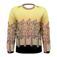 Magical Sunset Men s Long Sleeve Tee by Valentinaart